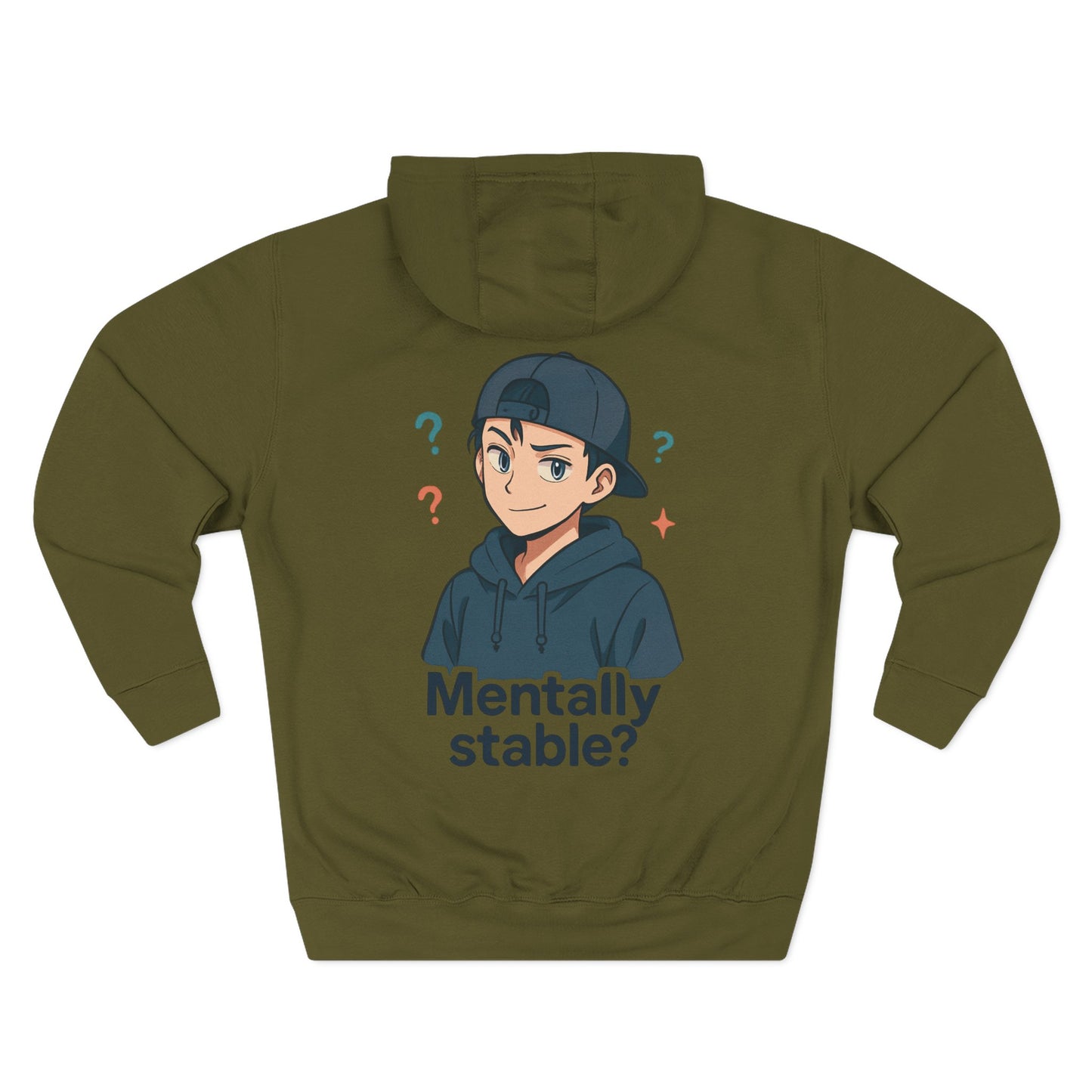 HoodnTee Hoodie | 'Mentally Stable?' Anime Boy Graphic Fleece Hoodie ✌️