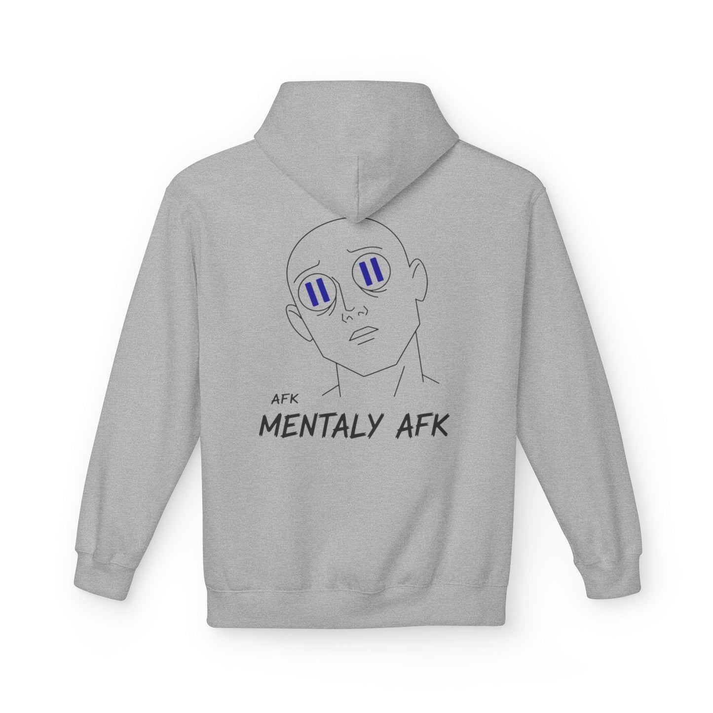 Mentally AFK Hoodie | Minimalist Anime Line Art Hoodie – HoodnTee
