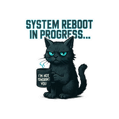 HoodnTee Sticker | System Reboot Cat Sticker 🐾🔋