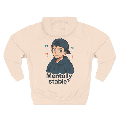 HoodnTee Hoodie | 'Mentally Stable?' Anime Boy Graphic Fleece Hoodie ✌️