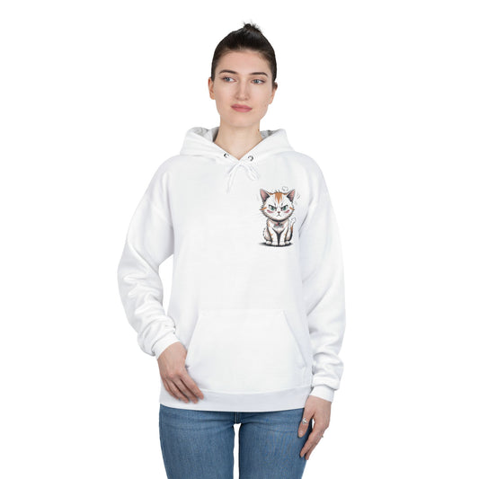 HoodnTee Hoodie - Funny Cat Coffee Hoodie – “Give Me Coffee or Give Me a Reason”