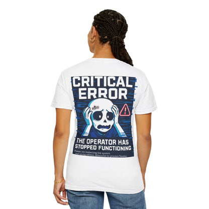 HoodnTee Shirt | Critical Error Skull T-Shirt — “404 Brain Not Found” Graphic Tee 💀